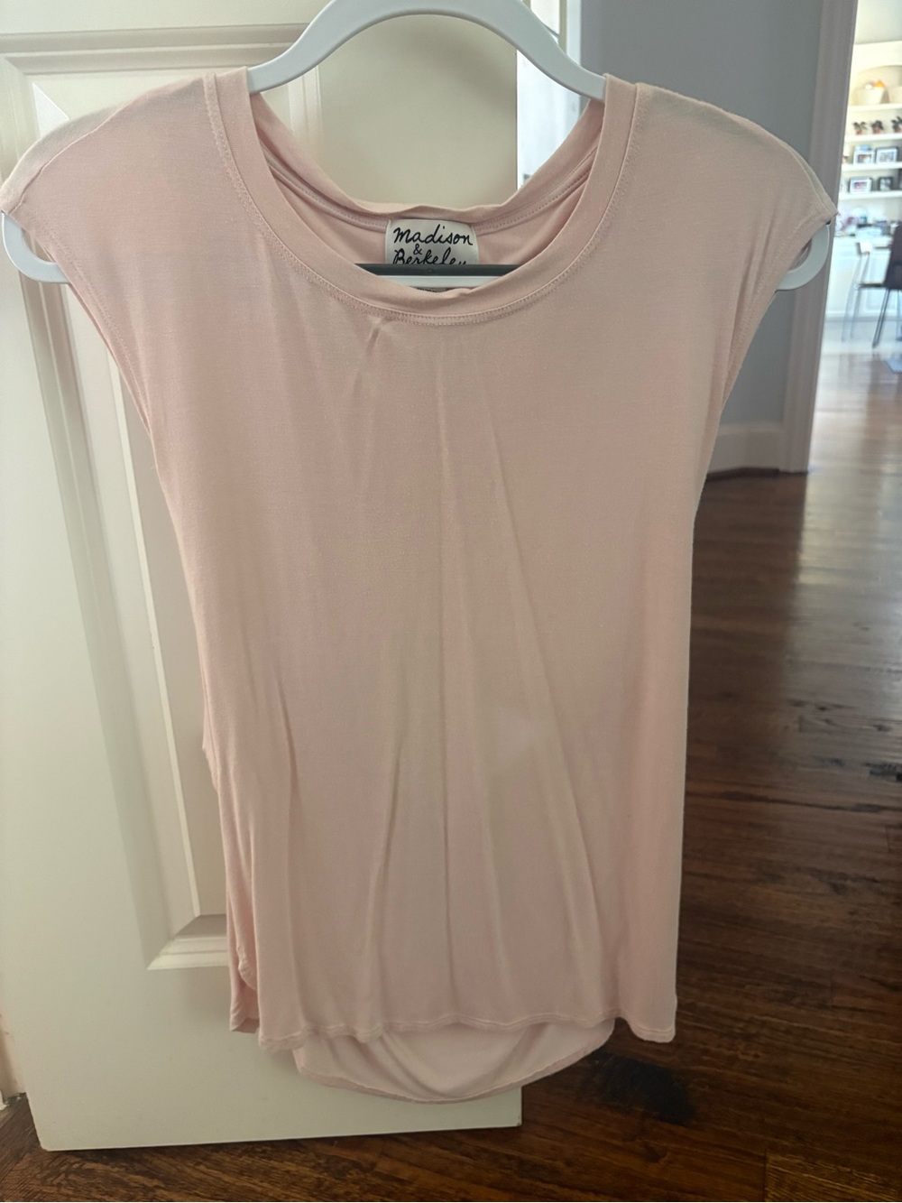Madison Light Pink Cap Sleeve Tank Top